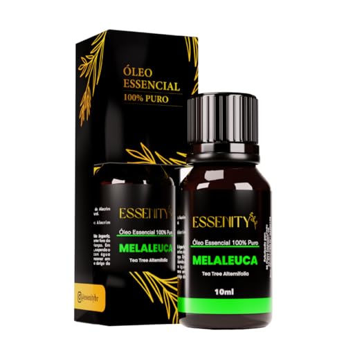 Óleo Essencial de Melaleuca 10ml 100% Puro – Cuidados com a Pele, Tea Tree Natural, Vegano, Aromaterapia – ESSENITY