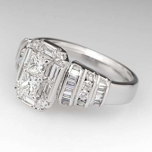 Fashion Forward Wedding Band Shiny Cubic Zirconia Rings for Female Engagement Jewelry4