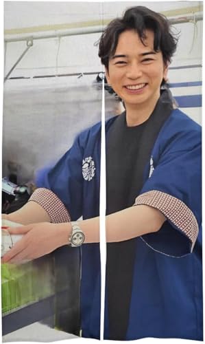 櫻井翔 のれん 部屋仕切り 遮光 玄関のれんファッション 玄関 ドア カーテン お部屋 室内 洗面所 四季兼用 かわいい 断熱防寒 目隠し 入り口 86x143cm