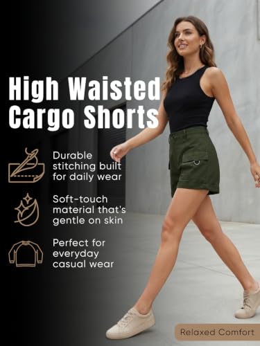 Image of GRECIILOOKS Women's Casual Knee Length Shorts,Casual Relaxed Fit Summer Shorts for Women & Girls | Comfortable Everyday Wear | Available in Plus Sizes