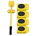 VILLCASE 5Pcs Mobili Sollevatore Heavy Duty Facile Pad in Movimento per Divani Divani E Frigoriferi Giallo