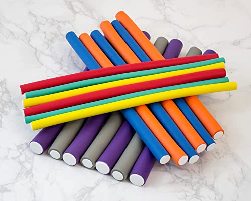 Diane Twist-Flex Rods – Pack Of 42 Assorted Hair Rollers For Women And Girls – Reusable Zip Pouch For Storage - Small, Medium, Large – Purple, Gray, Orange, Blue, Red, Yellow, Green – Dtv1 #TOP3