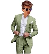 Mi Bo Tong Boys Linen Suit for Wedding 2 PC Kids Linen Suit for Summer Boys Formal Suit Ring Bear...
