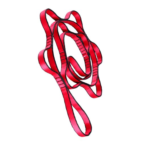 REElua 9 Rings Pilates Extension Strap Adjustable 110cm Long Heavy Duty Climbing Strap Pilates Stretching Aerial Fitness Stretching