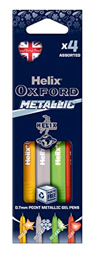 Bolígrafos Gel Metálicos Helix Oxford (Pack de 4)