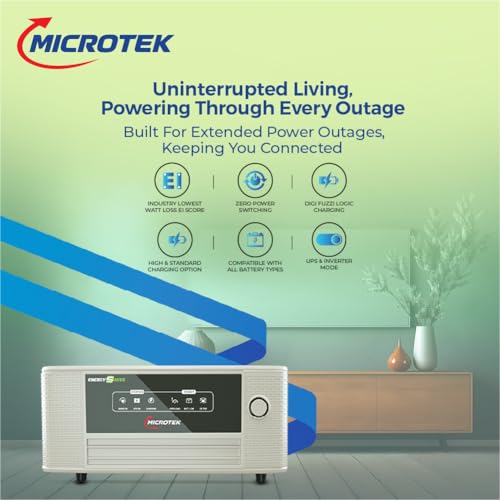 Image of Microtek Energy Saver New 1025 12V Inverter | M1603624TT Battery