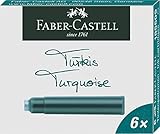 6 unidades caja Faber-Castell - Vaso de tinta, color turquesa Tintenpatrone Standard 6er