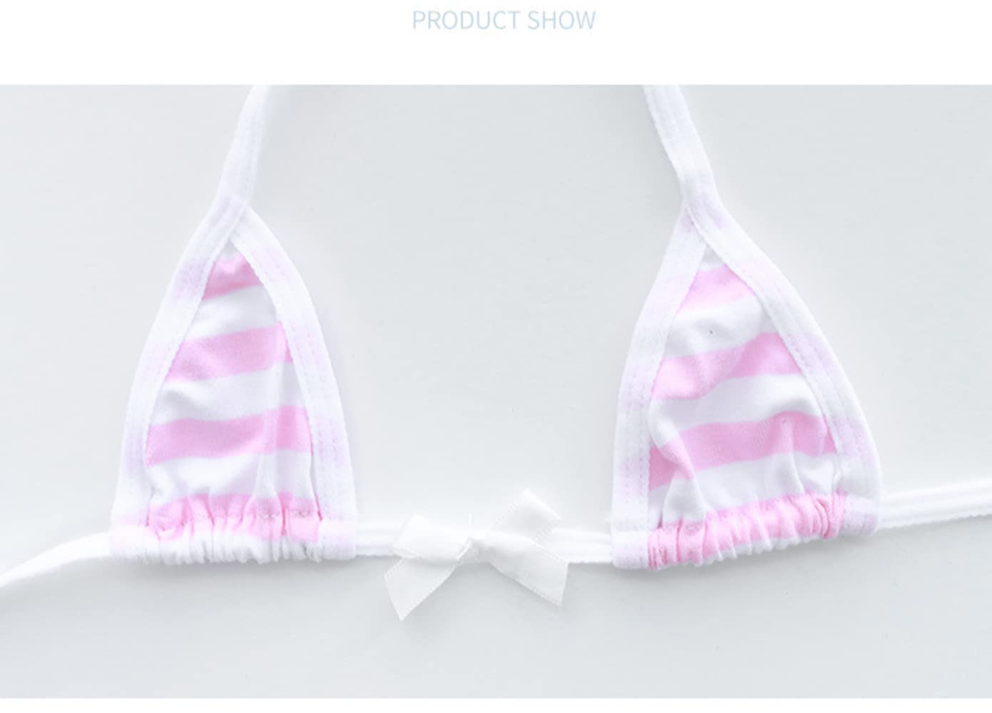 SINGUYUN Womens Sexy Micro bikini Suit Anime Bikini Cosplay Lingerie Kawaii Bra and Panty Set Cute: One Size 204pink