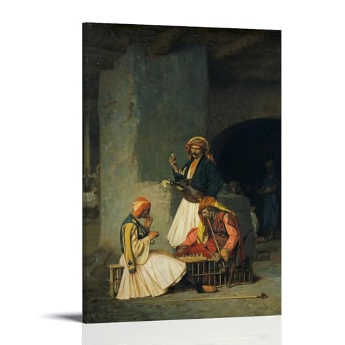 Toile The Draught Players de Gerome tableau haute définition 60 x 90 cm