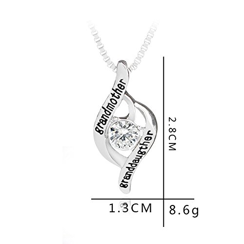 ShiQiao Spl Granddaughter Grandmother Gifts The Love between Grandmother and Granddaughter is Forever Necklace Family Jewelry Birthday Christmas Gift for Grandma Granddaughter - Image 3