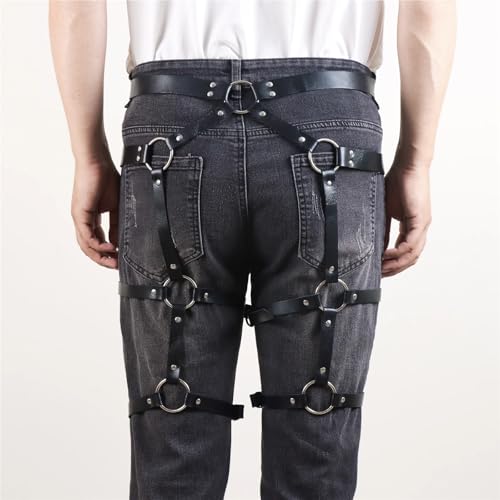 Men's Gothic Belt Sexy Men's Garter Fetish Harajuku Style Festival Rave Costume Belt Clothing Accessories4