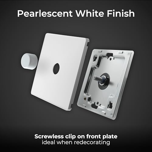 BG Electrical Intelligent Single Wall Dimmer Switch, 2 Way, Screwless Front Plate, Evolve, Pearlescent White, 200W, PCDCL81W - Image 3