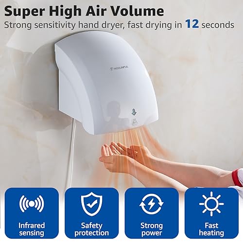 Secamanos automático modunful comercial clásico en color blanco 220V 3