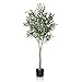 CROSOFMI Künstliche Olivenbaum Pflanzen 150cm Fake Tropische Plastik Pflanze Perfekte Große Pflanzen im Topf für Indoor Outdoor Haus Büro Garten Moderne Dekoration Housewarming Geschenk en las günstig Kaufen-CROSOFMI Künstliche Olivenbaum Pflanzen 150cm Fake Tropische Plastik Pflanze Perfekte Große Pflanzen im Topf für Indoor Outdoor Haus Büro Garten Moderne Dekoration Housewarming Geschenk