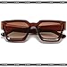 SUNBSR Thick Frame Sunglasses for Women Men Retro Square Black Sun Glasses Fashion Chunky Rectangle Shades (Brown/Brown Gradient)