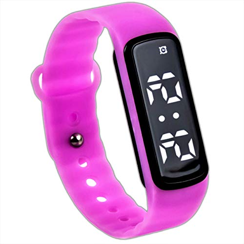 GOGO Potty Training Watch - Water Resistant Timer and Child Reminder- Toilet Trainer Alarm Watches for Boys, Girls, Kids and Toddlers with a Soft Pink Purple Strap and Adjustable Alerts