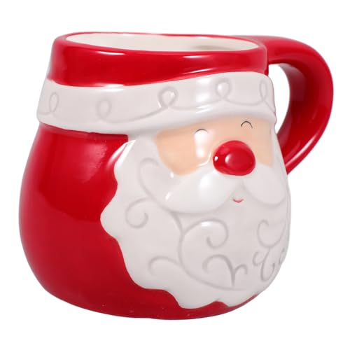 UTHCLO Copa De Papá Noel De Cerámica Taza Navideña De Papá Noel Para Fiestas Taza De Cerámica Hogar Obsequio De Temporada Vintage