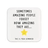 Manta Makes Mentor Thank You Gift, Coaster for Colleague Teacher Friend Mentor Gifts, Thank You Gifts for Women, Men, Friends (Amazing People)