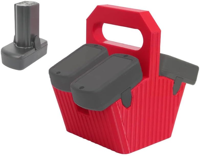 14.4V Battery Carrier 4 Pack Portable Storage Caddy with Handle for 14.4V Battery Pack