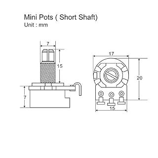 IKN Mini Pots de guitare B250K-ohm linéaire conique grossier moleté arbre fendu 15mm potentiomètres avec baïonnette, 10 pièces - Les Beatles, Paul McCartney, John Lennon, RIngo Starr, George Harrison IKN Mini Pots de guitare B250K-ohm linéaire conique grossier moleté arbre fendu 15mm potentiomètres avec baïonnette, 10 pièces – Image 7