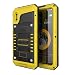 Produktbild Beeasy Hülle Kompatibel mit iPhone X/XS, Wasserdicht Outdoor Stoßfest Handy Case Militärstandard Schutzhülle mit Displayschutz Robust Metall Schutz vor Stürzen Stößen Heavy Duty Handyhülle, Gelb