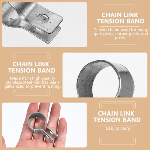 Banda de tensión YOSADIER de acero galvanizado para vallas de hogar, pack de 10 unidades 5