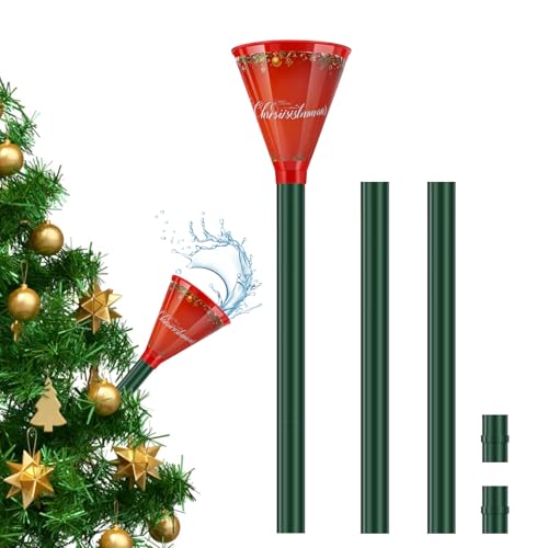 Christmas Tree Watering Funnel – 39 Inch Adjustable 3-Section Design, Reusable & Spill-Free, Easy Watering for Real Christmas Trees