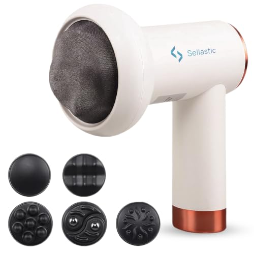 Image of Cordless Body Massager Gun Pain Relief, 5 in 1 Handheld Rechargeable Deep Tissue Muscle Massage Roller for Stomach, Neck, Shoulder, Arms, Legs, Belly Sculpting Relaxation Machine for Men & Women