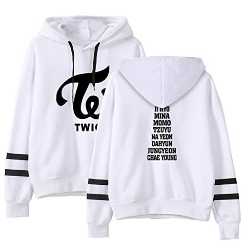 KPOP Twice Sudaderas con Capucha Impreso Sudadera de Manga Larga Jumper Sweater TZUYU Sana DAHYUN Mina (3,XL)