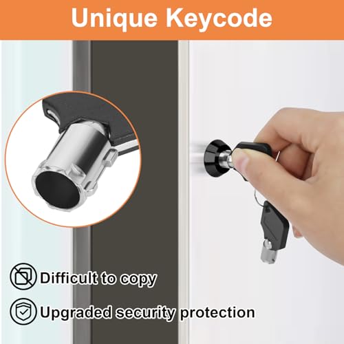 Image of RV Storage Door Lock Cams Lock with Key, 8pcs 1 Inch RV Compartment Locks keyed Alike for Toolbox, Camper, Trailer, Vending Machine Replacement Set with 16 Keys(8, Black 1 Inch)