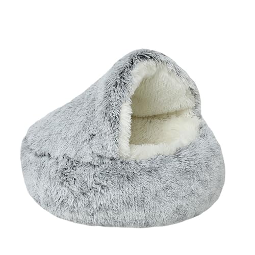 Olvys-Cozy-Cocoon-Dog-Bed-Cozy-Cocoon-Pet-Bed-for-Dogs-Winter-Pet-Plush-Bed-26in-Gray
