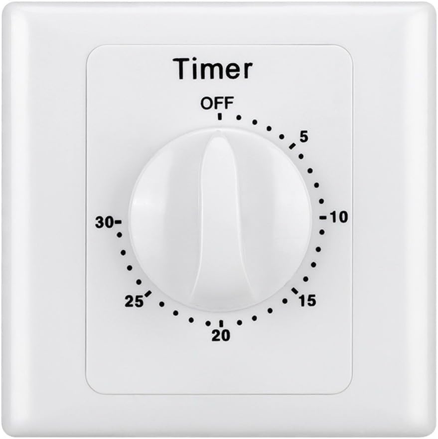Timer Switch Mechanical And Electronic Countdown Control Panel AC 100-240V 15A For Water Pumps Heaters Fans Rice Cookers Fish Tanks Routers Chargers Adjustable Timing(30 minutes)
