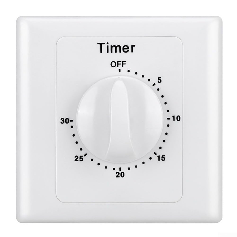 Timer Switch Mechanical And Electronic Countdown Control Panel AC 100-240V 15A For Water Pumps Heaters Fans Rice Cookers Fish Tanks Routers Chargers Adjustable Timing(30 minutes)