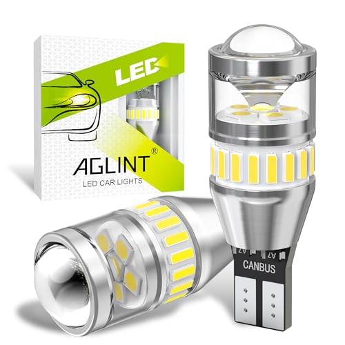 AGLINT T15 W16W LED Bombilla CANBUS 25SMD 912 921 para Coche Copia de Seguridad Luz Diurnas Trasera Luces de Marcha Atrás 12V 24V Blanco 2Pcs
