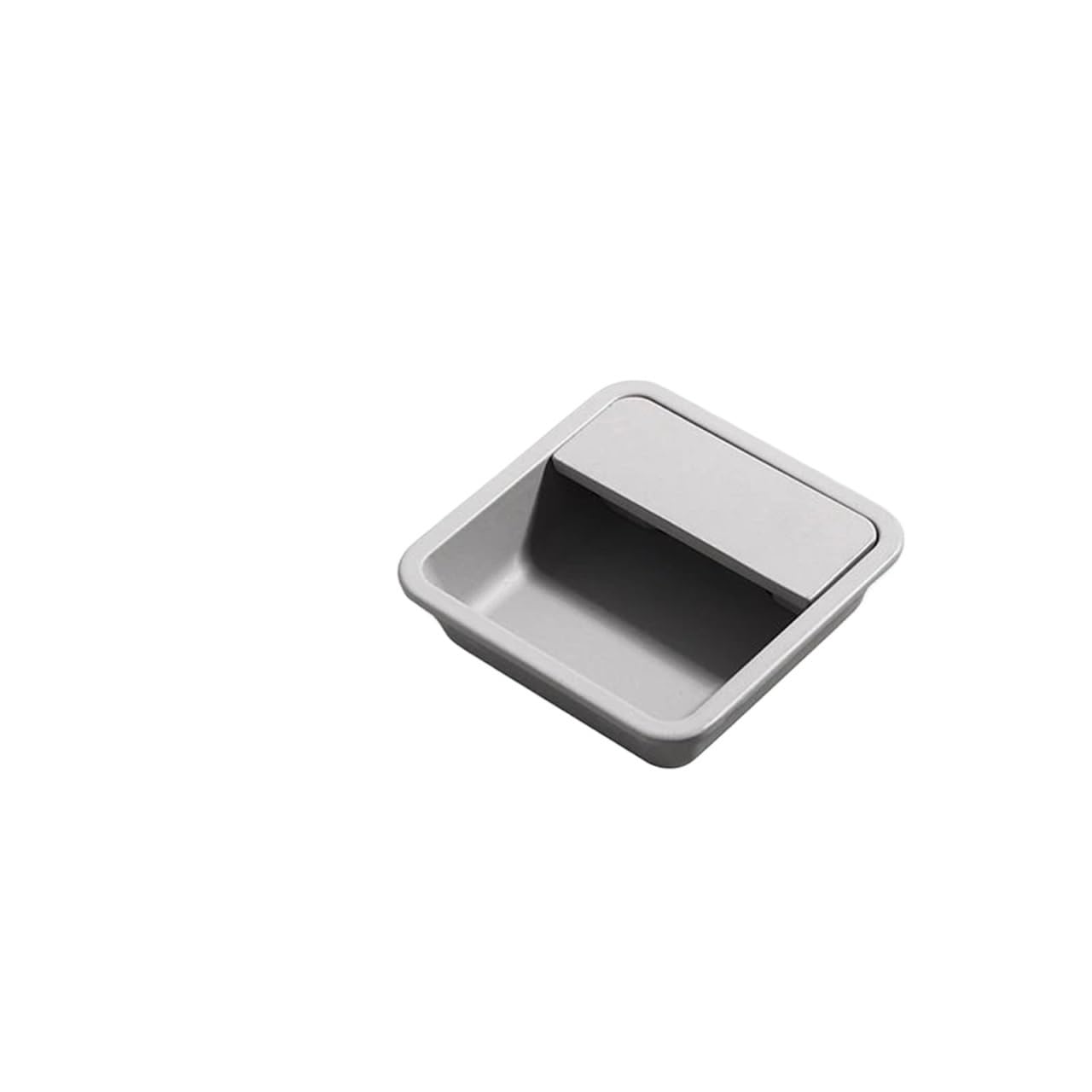 ATEUXOL Recessed Door Handles Modern Sliding Door Concealed Handle Slotted Embedded Buckle Furniture Handles Wardrobe Push Pull Hidden(Light Gray 57mm)