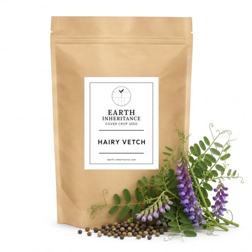 Hairy Vetch Cover Crop Seed — 5 lbs. | Covers 1/2 Acre in a Mix | Non-GMO, USA-Grown | Winter Hardy, No-Till | Soil Builder | Food Plot & Pollinator Friendly (5 Pounds)