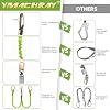 6FT Double Leg Internal Shock Absorbing Safety Fall Protection Lanyard with Dual Rebar & Snap Hook |Heavy-Duty Webbing | Roofer, Construction, Scaffolding | OSHA & ANSI Rated (A-Shock Absorbing)