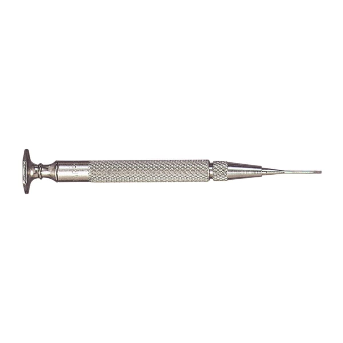 Starrett Jewelers Screwdriver with Knurled Grip and Nickel-plated Steel Bodies - Ideal for Fine, Delicate Work, and Relatively Small Work - .040"