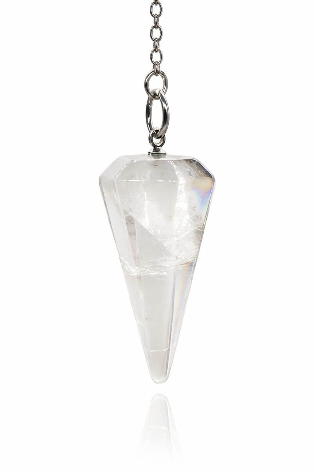 Polar Jade Pendulum Crystal for Dowsing, Divination and Healing - Crystal Pendulum with Chain, Perfect for Energy Balancing and Chakra Healing
