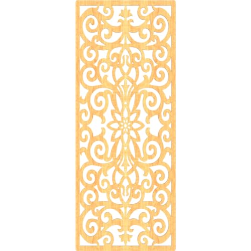 Image of Buel Decorative Pierced Fretwork Wood Wall Panels, 25 3 /8 inchW x 64 3 /8 inchH x 3 /8 inchT, Cherry