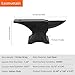 Easmvetaln 110Lbs Cast Steel Anvil,Single Horn Anvil,High Hardness Round Horn Anvil Blacksmith with Large Countertop and Stable Base,Metalsmith Tool for Bending and Shaping,Black