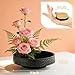 Japanese Ikebana Vase Kit Flower Frog Japanese Flower Arranging Supplies Flower Container with Needle Straightening Tool & Kenzan - 2.4inch Floral Frog (Ikebana Bowl - Hammering Pattern)