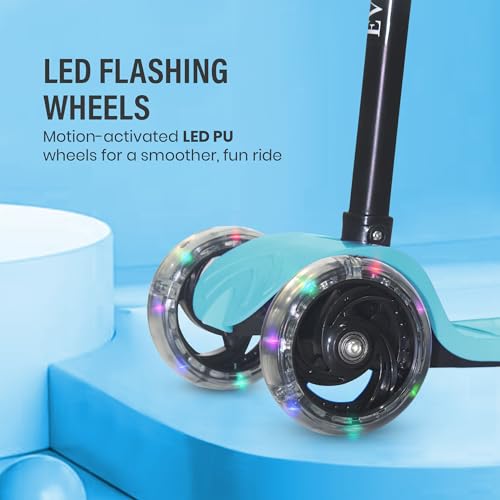 Image of 3 Wheel Kids Road Runner Scooter with Adjustable Height, Foldable Kick Scooter for 3+ Years | Skating Scooter Outdoor Toy for Boys & Girls, Birthday Gift | 50kg Capacity(Blue)