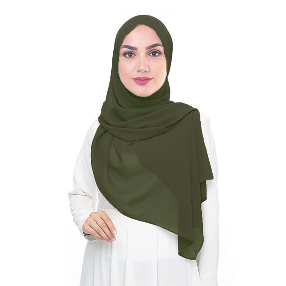 Lina & LilyPremium Chiffon Hijab Head Scarf Shawl Wrap for Muslim Women Lightweight