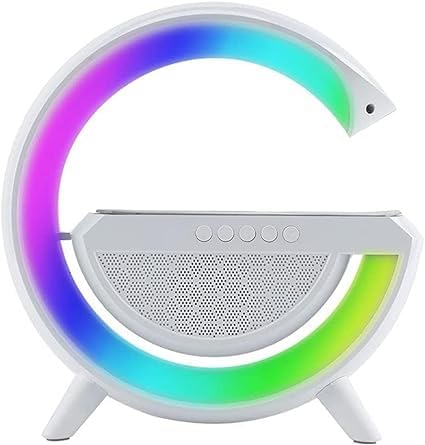 Google Bluetooth Speaker 5W | Table Lamp | Wireless Charger for Mobiles | Lamp with FM Radio | RGB Light | for Bedroom, Office, Restaurant, Birthday Gift | Corporate Gifting (White) (B0CKR8QF49) Amazon Price History, Amazon Price Tracker