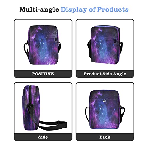 Messenger Bag Crossbody Shoulder Bag Canvas Shoulder Bag Universe Galaxy Nebula Space for Men Women Outdoor Travel Business4
