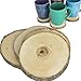 brightmaison Natural Wood Coaster Set 4 pcs with Tree Bark Wooden Coasters Each Measures About 3.5 inches in Diameter