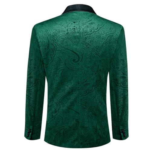 Image of Barry.Wang Velvet Mens Blazer Mardi Gras Sport Coat Brooch Regular Fit Tuxedo Peaked Lapel Suit Jacket Carnival Parade