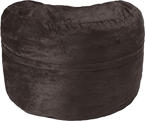 Amazon Basics Memory Foam Filled Bean Bag Chair With Microfiber Cover, 3 Ft, Grey, Solid #TOP2