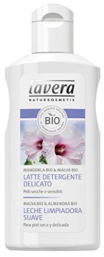 Lavera Leche Limpiadora Suave - Malva Bio & Almendra Bio - vegano - biológico - cosméticos naturales 100% certificados - cuidado de la piel - 4 Recipientes de 125 ml